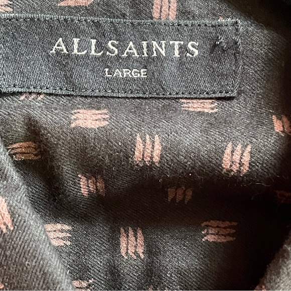 All Saints Kiefer Regular Fit Button-down LS Shirt Size L - Picture 9 of 11